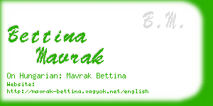 bettina mavrak business card